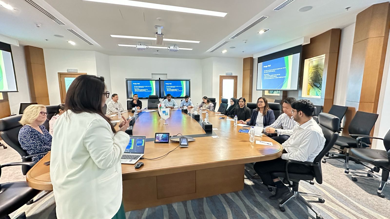Dr. Priyancka Pansare delivering a psychological safety and stress management session at Gulftainer Global Safety Day 2025